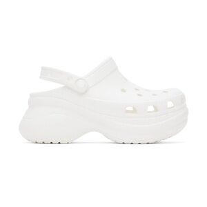 White “Bae” Platform Crocs